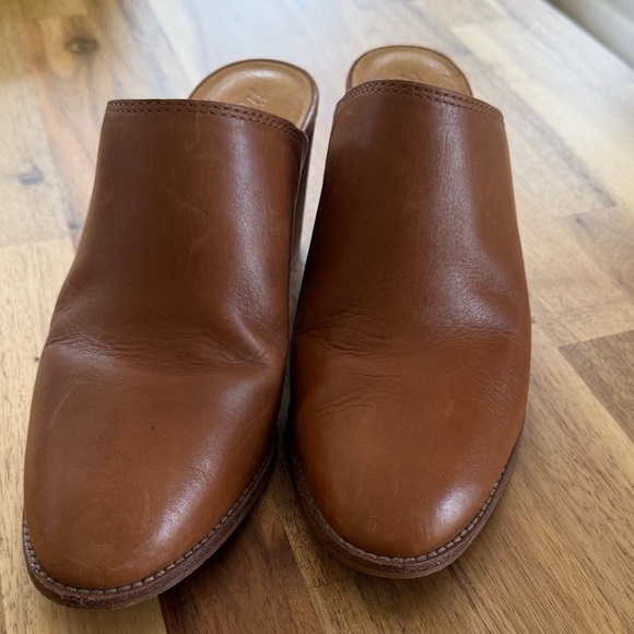 Madewell Shoes - Madewell Women's Harper Cognac Leather Slip-On Mules